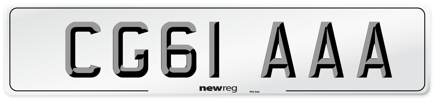 CG61 AAA Number Plate from New Reg
